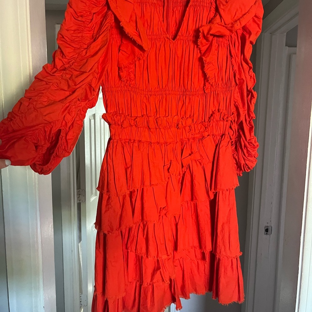 Sea New York Bright Orange Dress